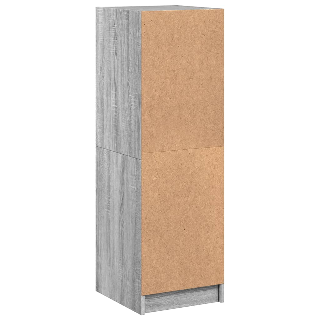 Visoka komoda sa staklenim vratima boja hrasta 35 x 37 x 109 cm