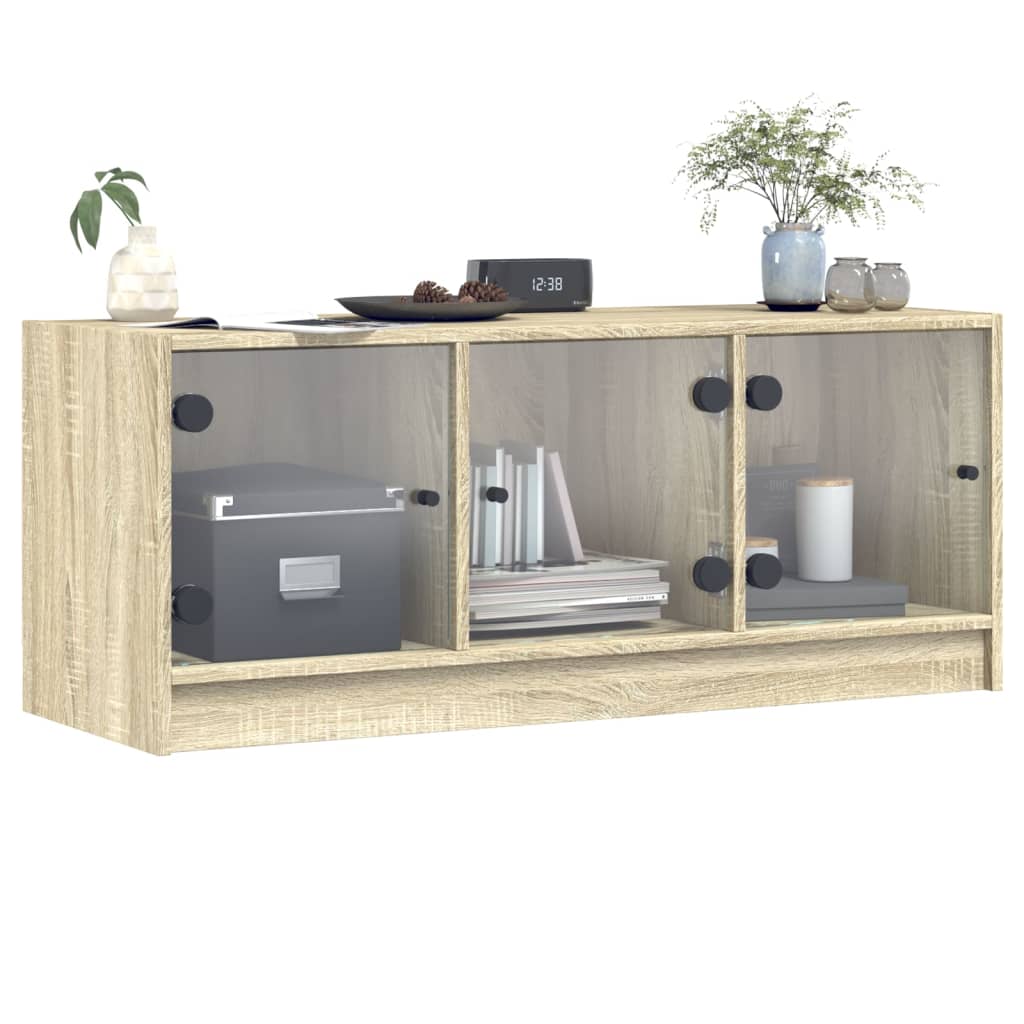 TV ormarić sa staklenim vratima boja hrasta sonome 102x37x42 cm
