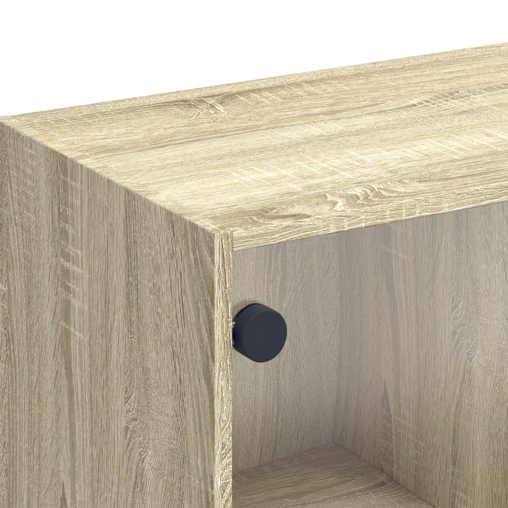 TV ormarić sa staklenim vratima boja hrasta sonome 102x37x42 cm