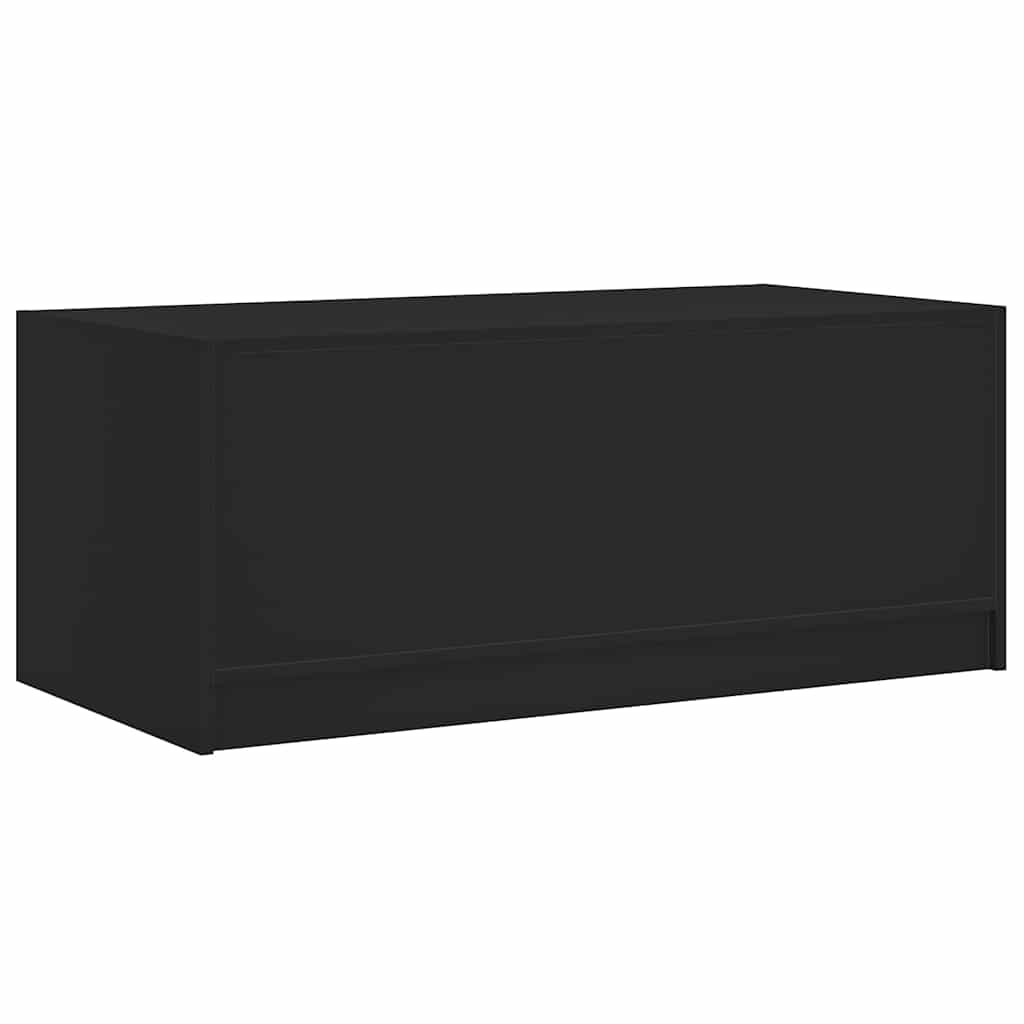 Stolić za kavu sa staklenim vratima crni 102 x 50 x 42 cm