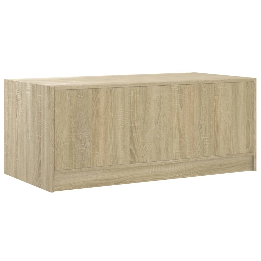 Stolić za kavu sa staklenim vratima boja hrasta 102x50x42 cm