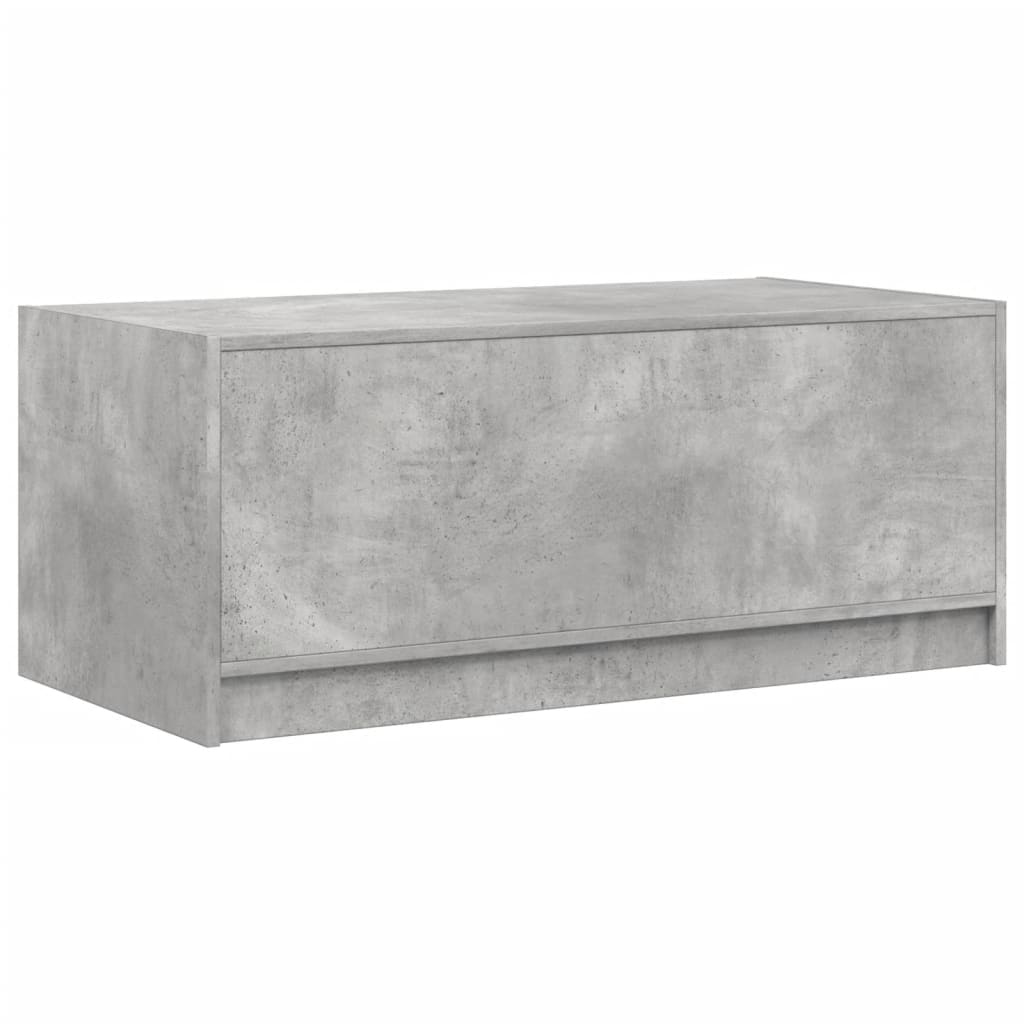 Stolić za kavu sa staklenim vratima boja betona 102x50x42 cm