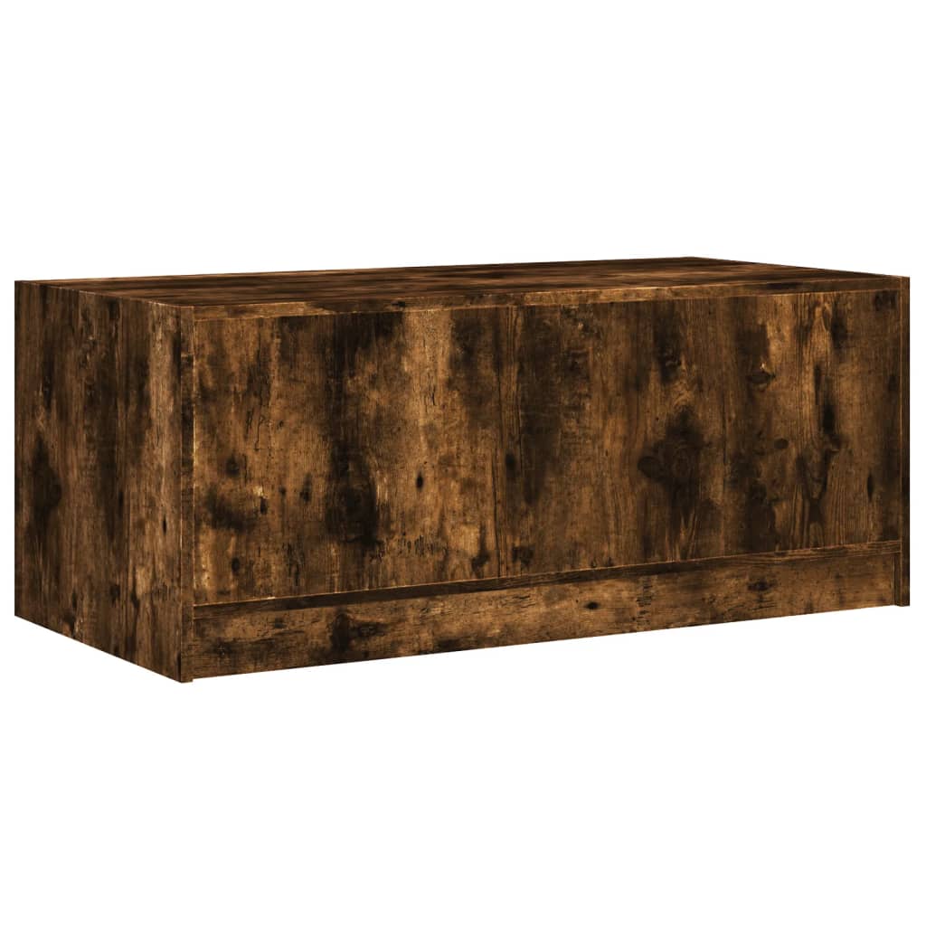 Stolić za kavu sa staklenim vratima boja hrasta 102x50x42 cm