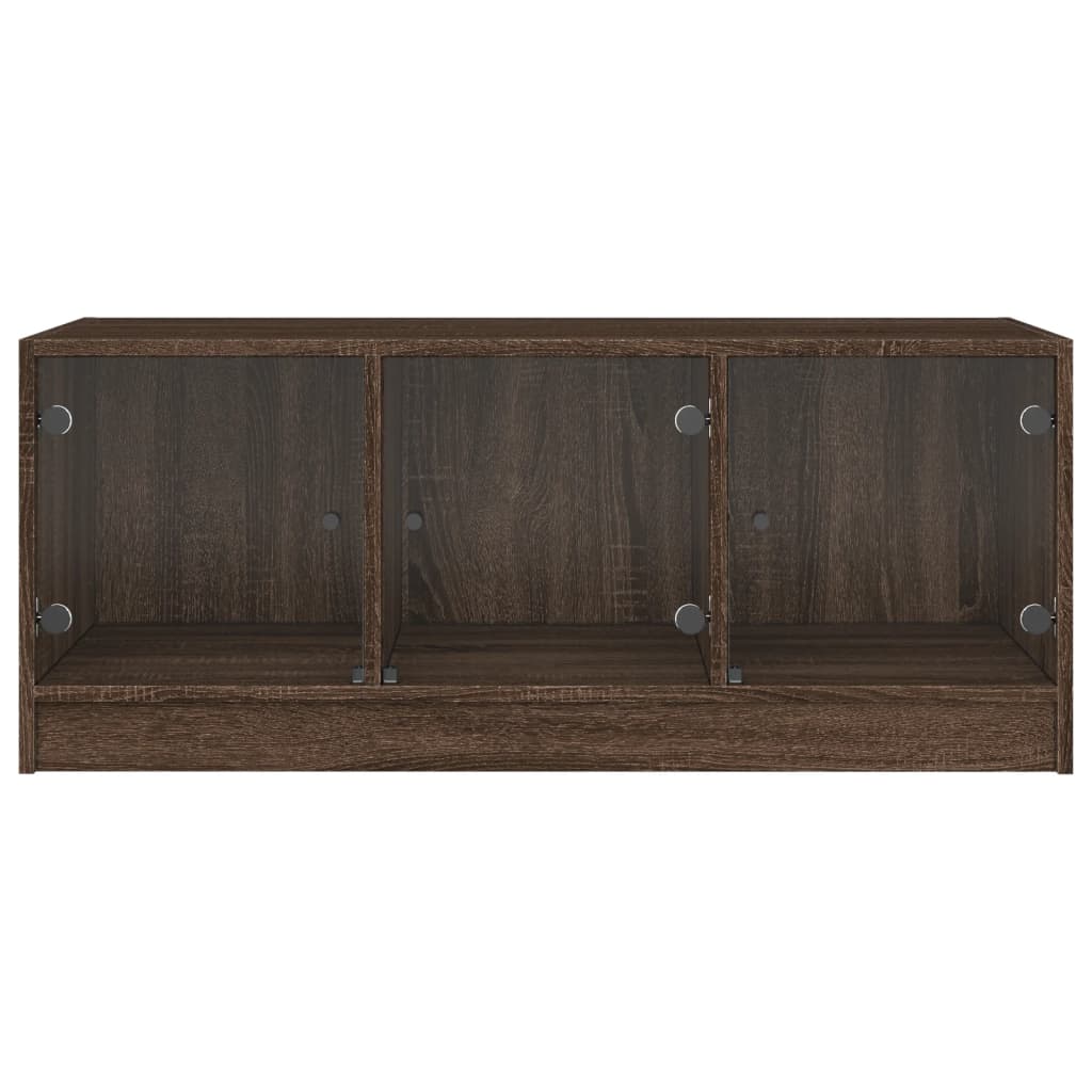 Stolić za kavu sa staklenim vratima boja hrasta 102x50x42 cm