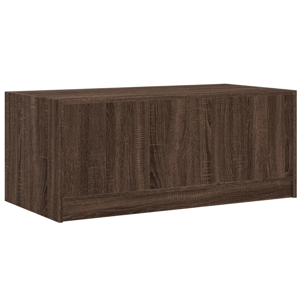 Stolić za kavu sa staklenim vratima boja hrasta 102x50x42 cm