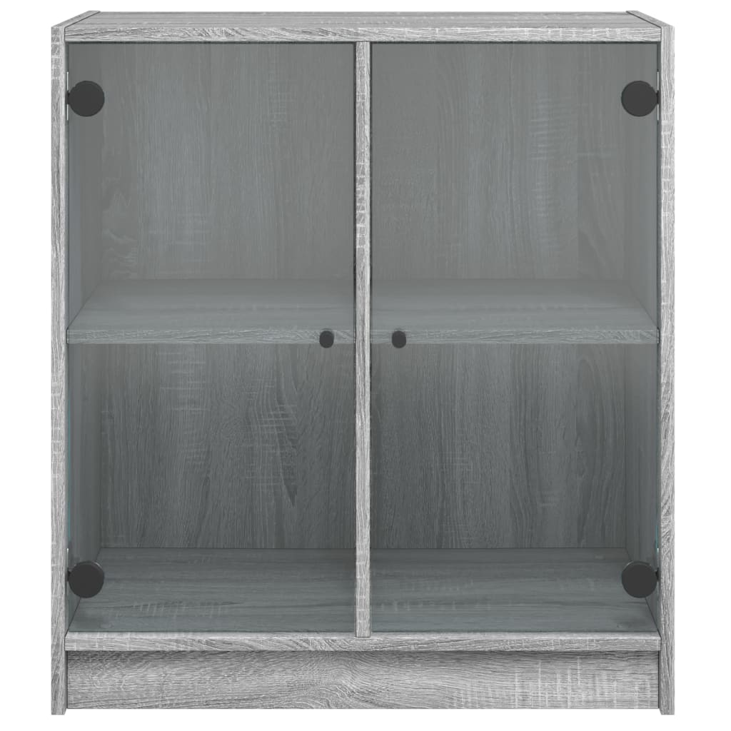 Bočni ormarić sa staklenim vratima boja hrasta 68x37x75,5 cm
