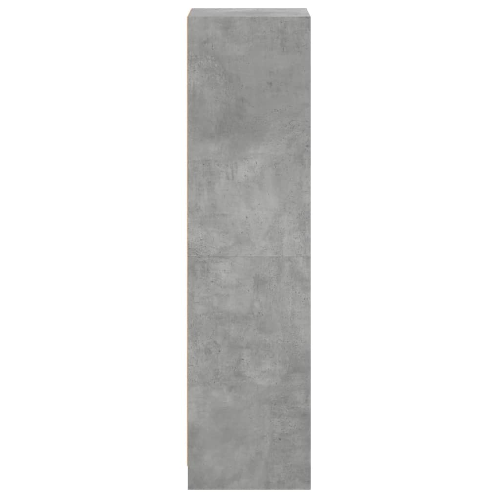 Visoka komoda sa staklenim vratima boja betona 35 x 37 x 142 cm