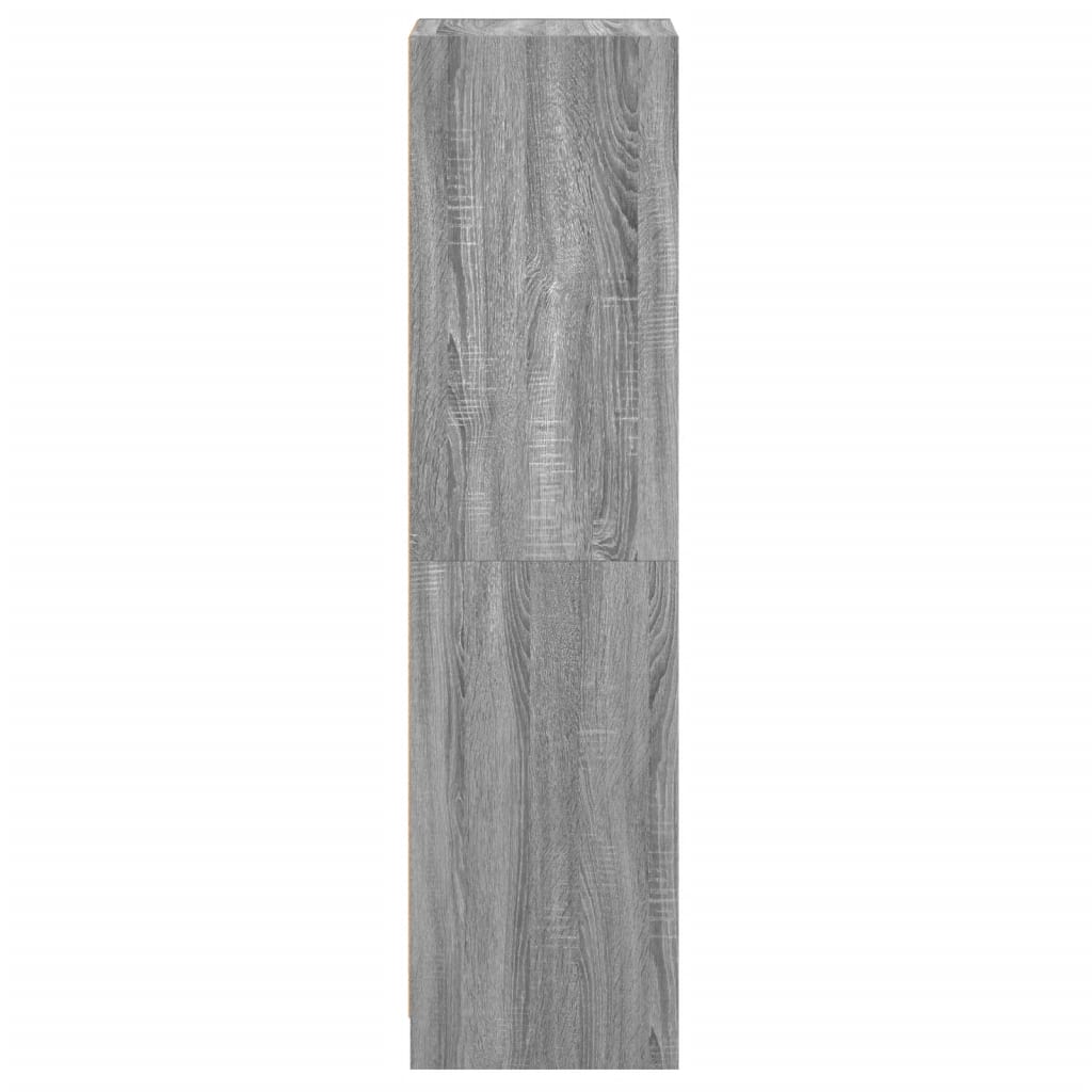 Visoka komoda sa staklenim vratima boja hrasta 35 x 37 x 142 cm