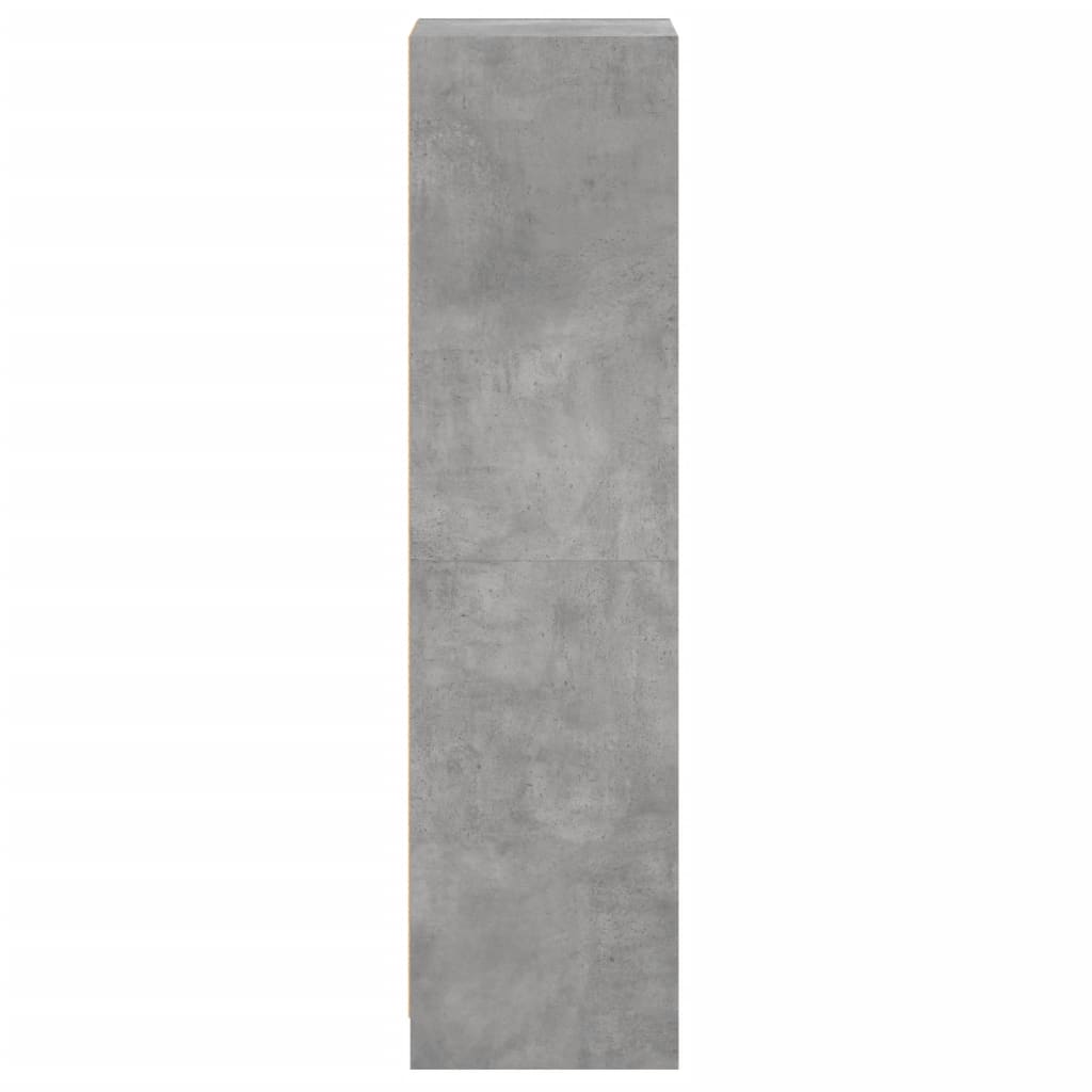 Visoka komoda sa staklenim vratima boja betona 35 x 37 x 142 cm