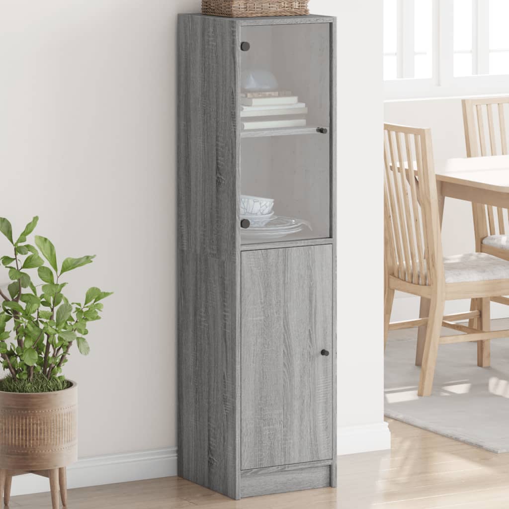 Visoka komoda sa staklenim vratima 35 x 37 x 142 cm