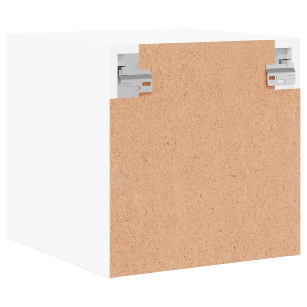 Noćni ormarići sa staklenim vratima 2 kom bijeli 35x37x35 cm