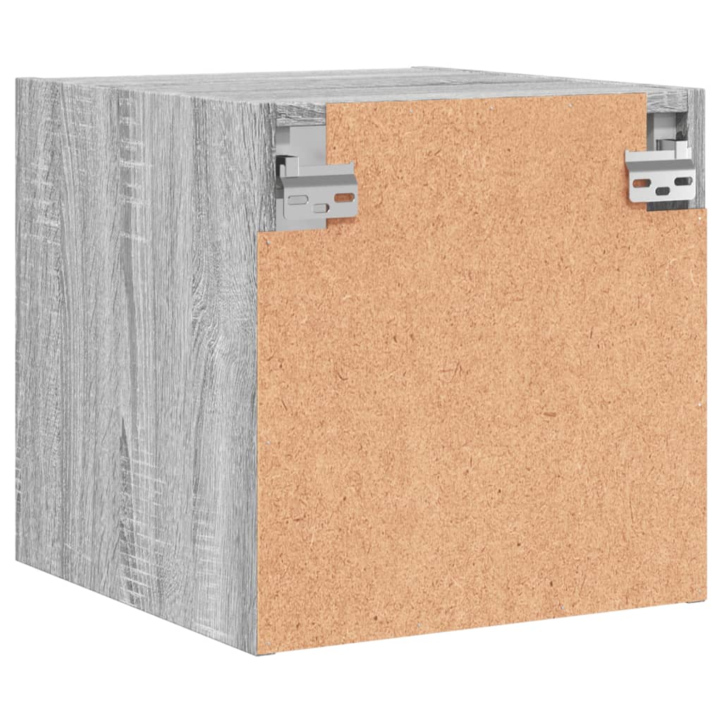 Noćni ormarić sa staklenim vratima boja hrasta 35 x 37 x 35 cm