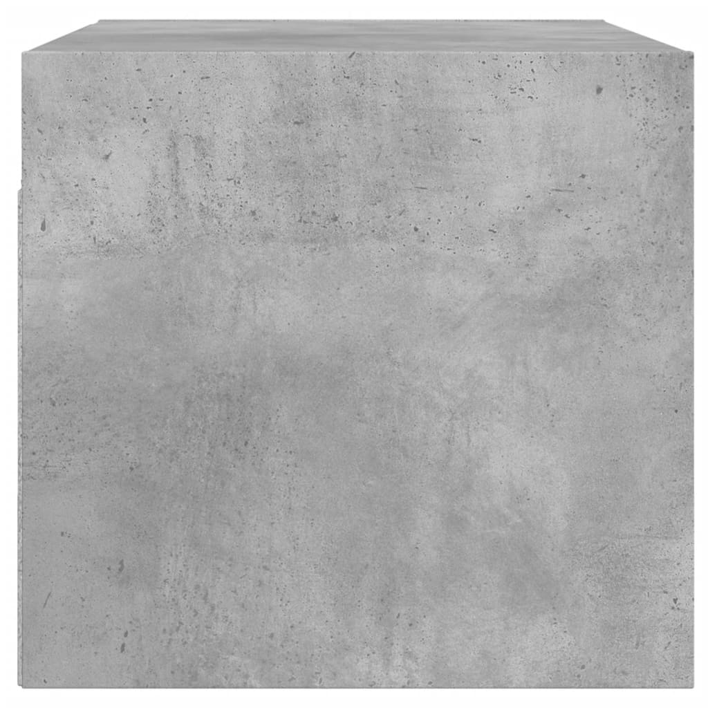 Zidni ormarić sa staklenim vratima boja betona 68,5x37x35 cm