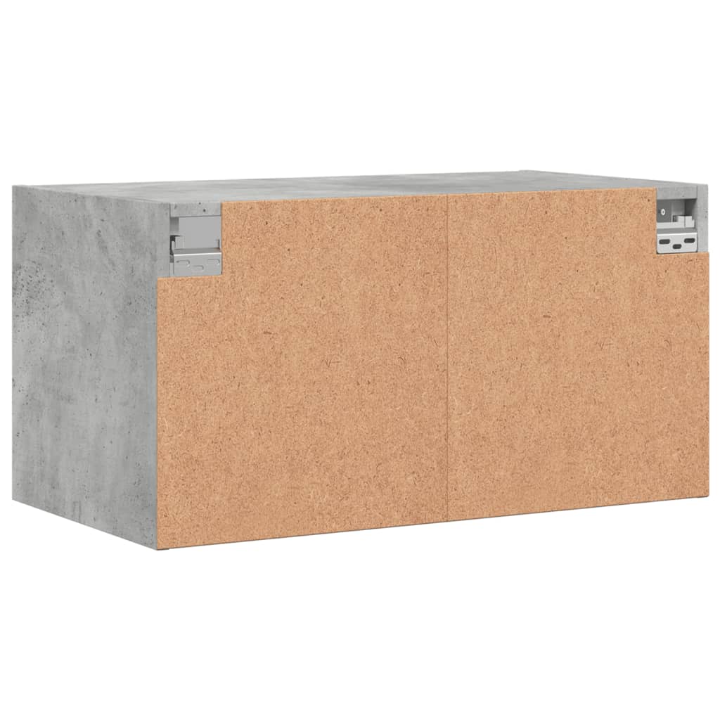 Zidni ormarić sa staklenim vratima boja betona 68,5x37x35 cm