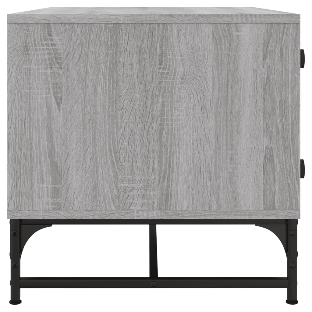 Stolić za kavu sa staklenim vratima boja hrasta 68,5x50x50 cm