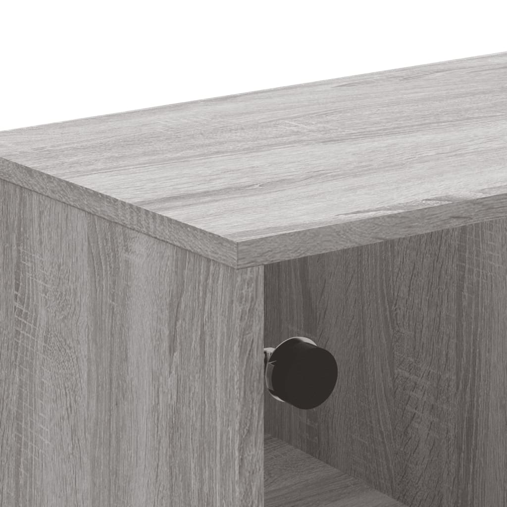 Stolić za kavu sa staklenim vratima boja hrasta 68,5x50x50 cm