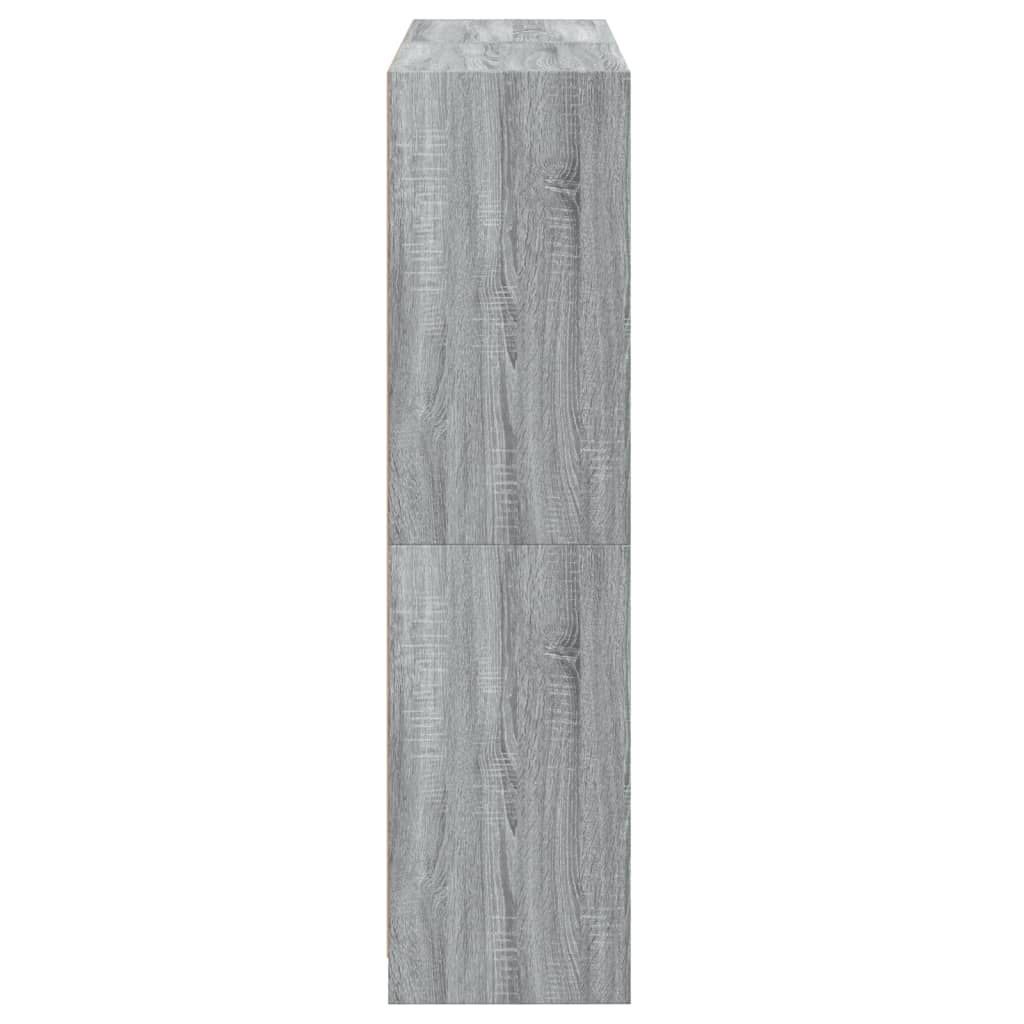Regal za knjige s vratima boja hrasta 136x37x142 cm drveni