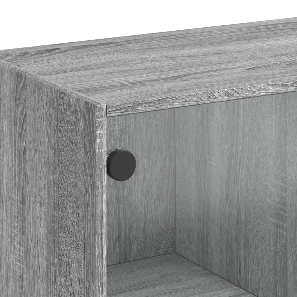 Regal za knjige s vratima boja hrasta 136x37x142 cm drveni