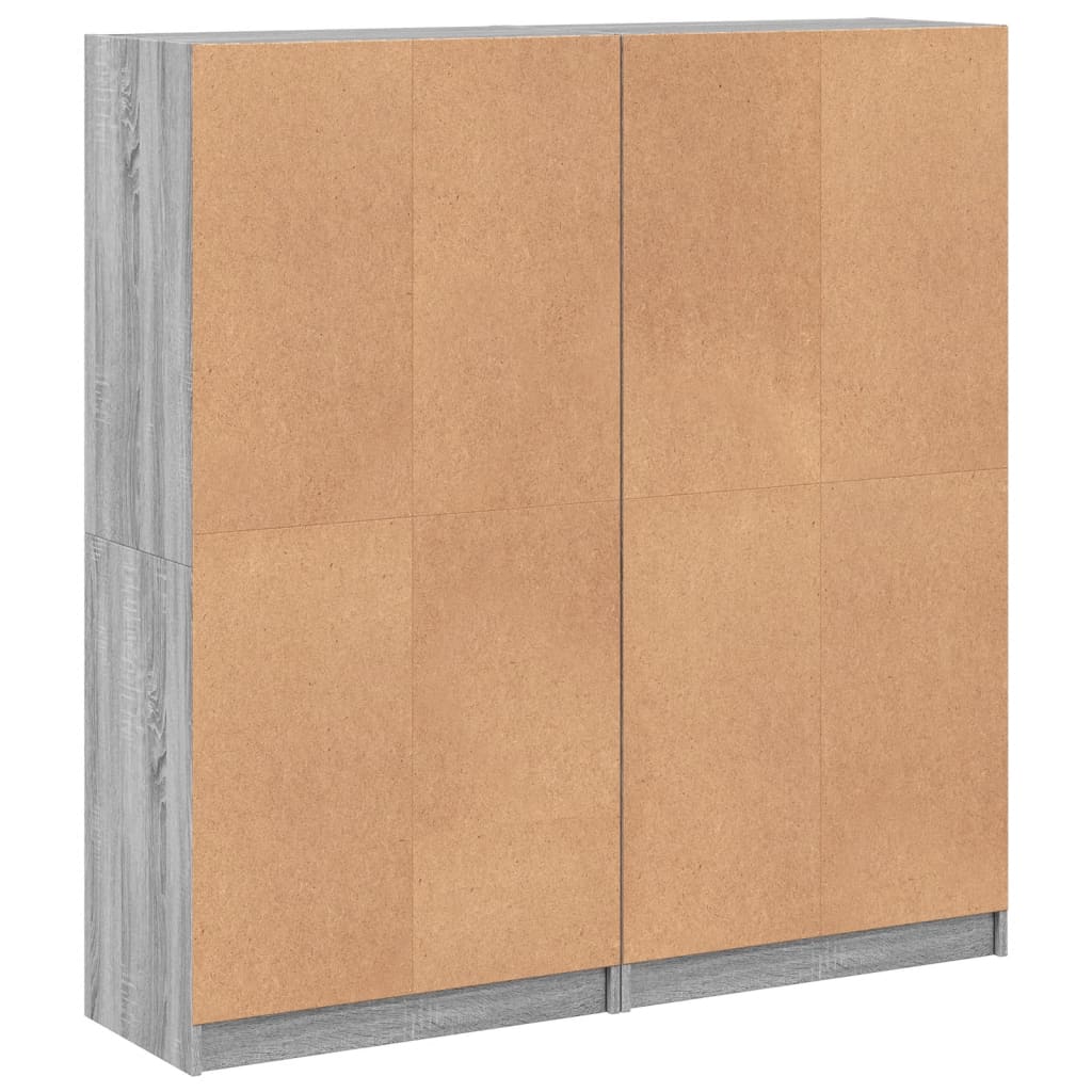 Regal za knjige s vratima boja hrasta 136x37x142 cm drveni