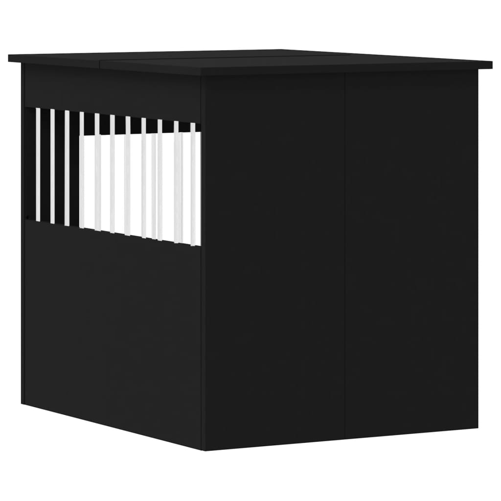 Namještaj s kavezom za pse crni 64,5 x 80 x 71 cm drveni