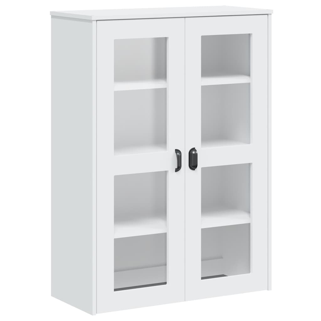Visoka komoda VIKEN bijela 80 x 40 x 200 cm od masivne borovine