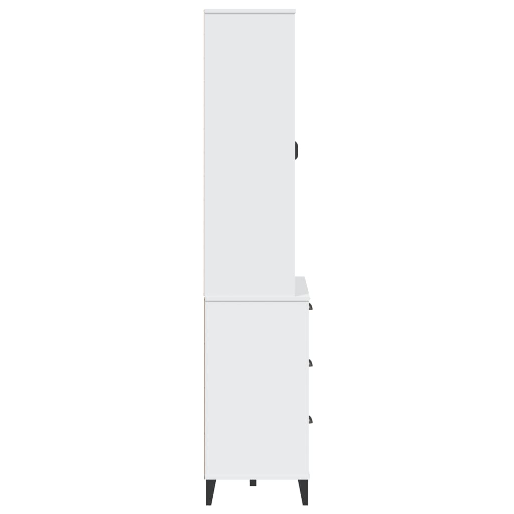 Visoka komoda VIKEN bijela 80 x 40 x 190 cm od masivne borovine