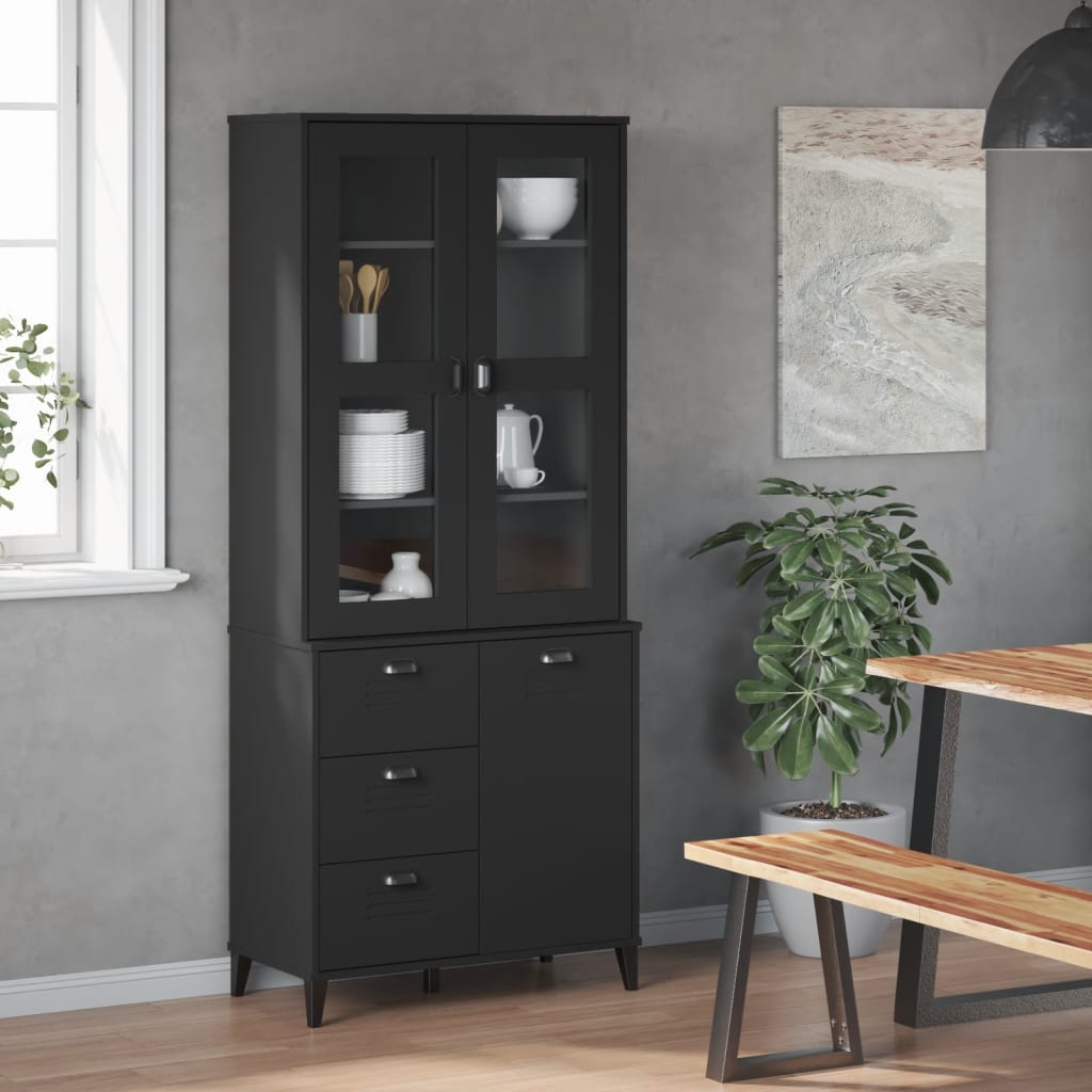 Visoka komoda VIKEN 80 x 40 x 190 cm od masivne borovine