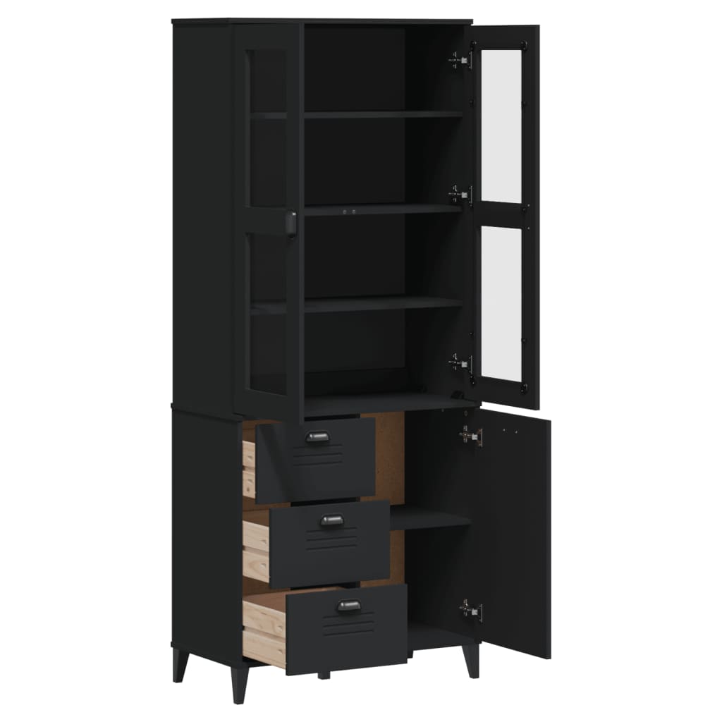 Visoka komoda VIKEN 80 x 40 x 190 cm od masivne borovine