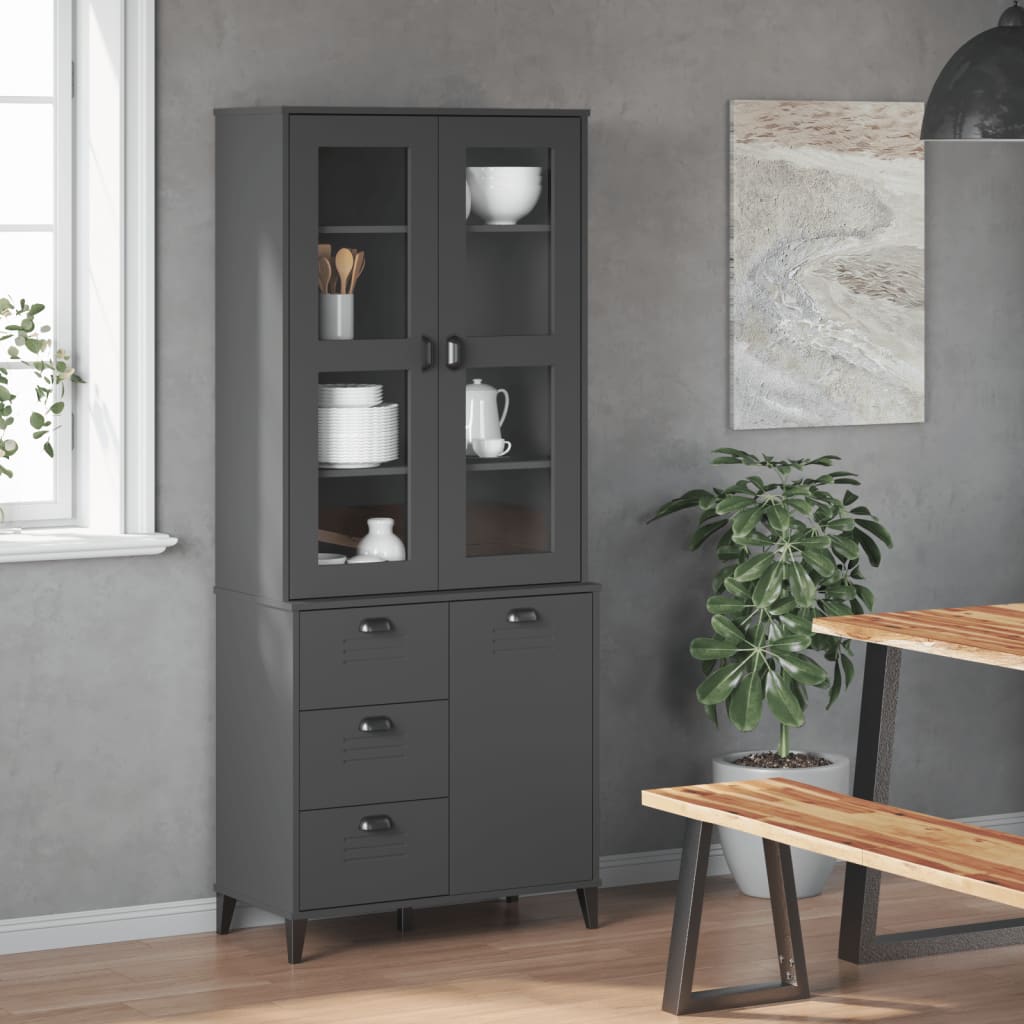 Visoka komoda VIKEN 80 x 40 x 190 cm od masivne borovine