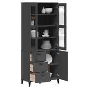 Visoka komoda VIKEN 80 x 40 x 190 cm od masivne borovine