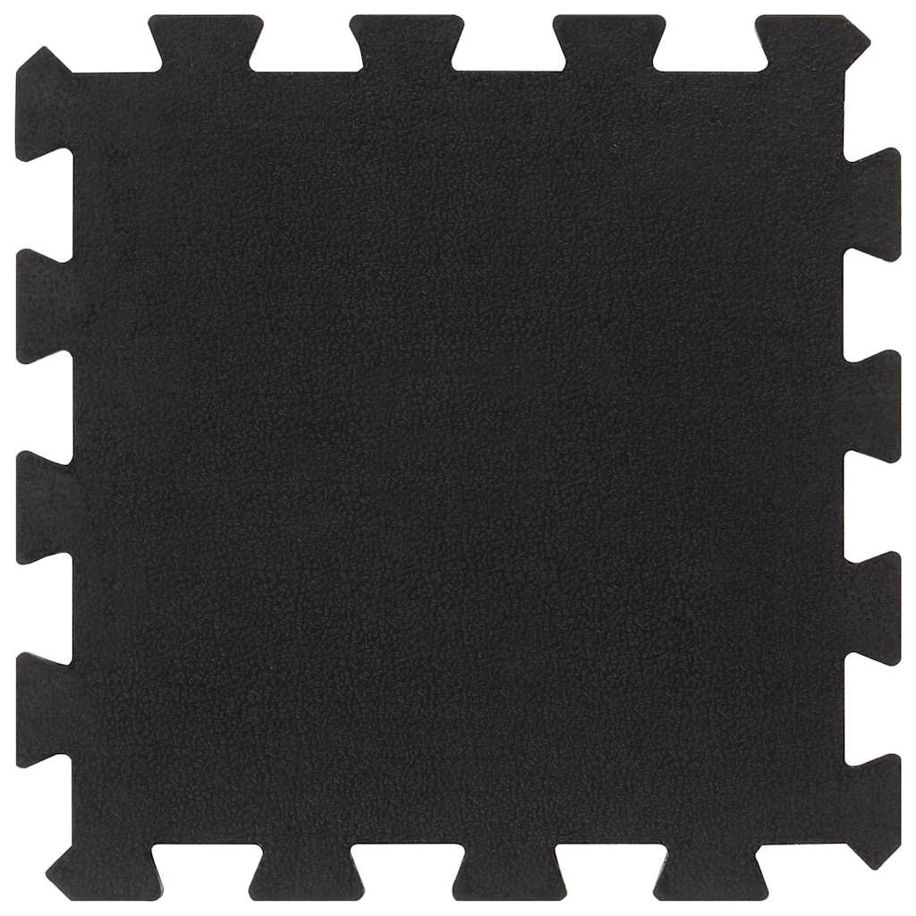 Gumene podne pločice 16 kom crne 16 mm 30 x 30 cm
