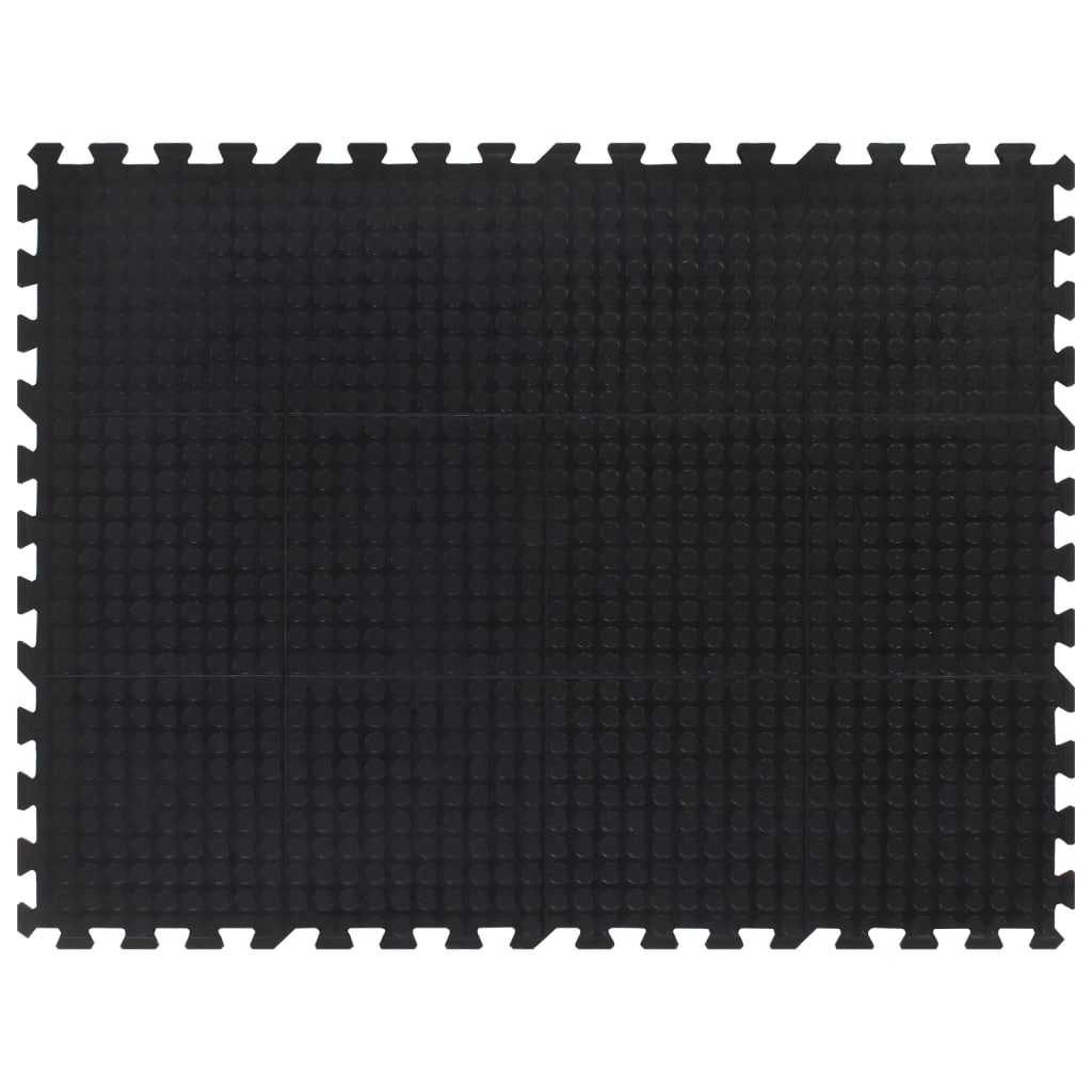 Gumena podna pločica crna 12 mm 90 x 120 cm