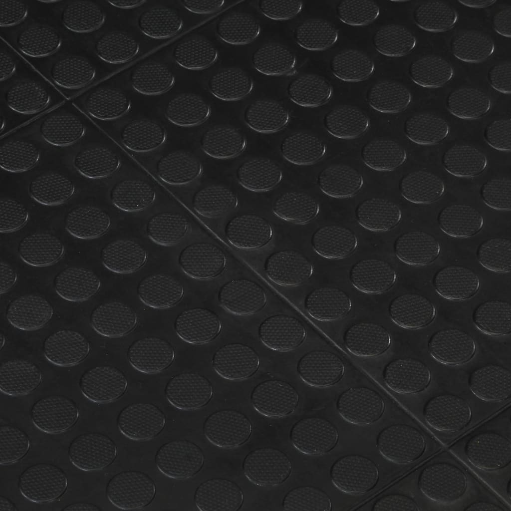 Gumena podna pločica crna 12 mm 90 x 120 cm