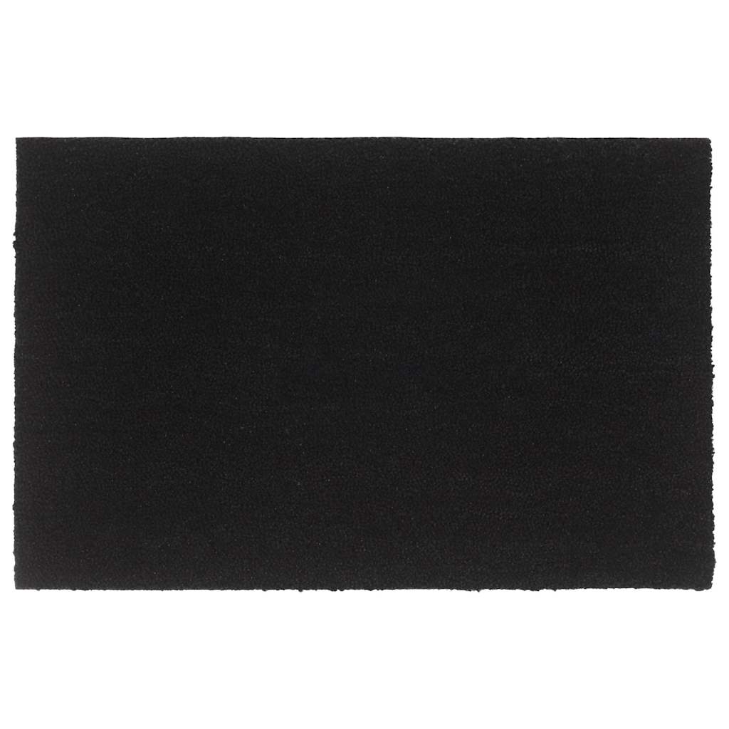 Otirač crni 65 x 100 cm čupavi od kokosovih vlakana