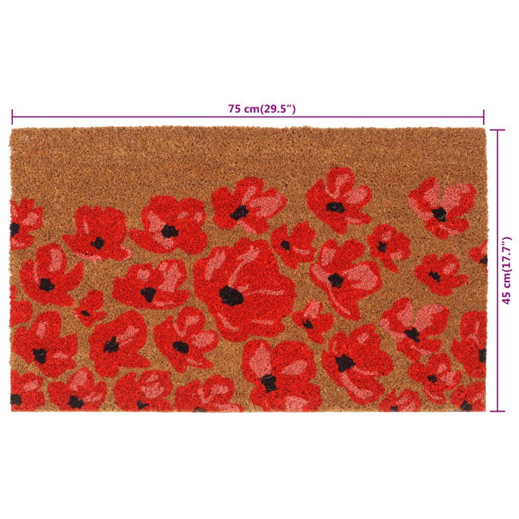 Otirač prirodni 45 x 75 cm čupavi od kokosovih vlakana
