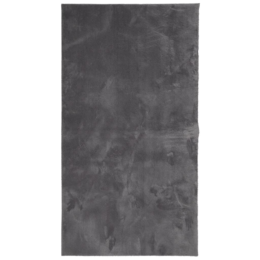 Tepih HUARTE kratkih vlakana meki i perivi antracit 60 x 110 cm