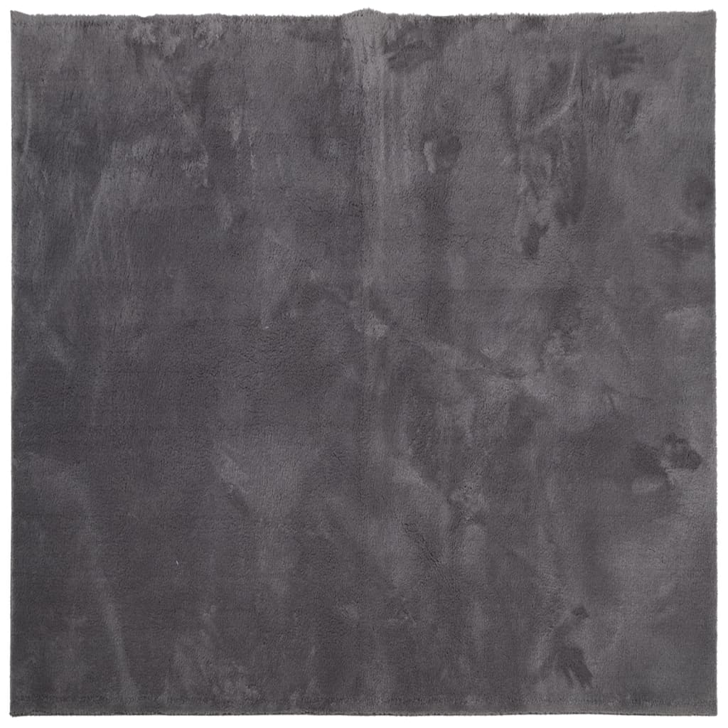 Tepih HUARTE kratkih vlakana meki i perivi antracit 160x160 cm