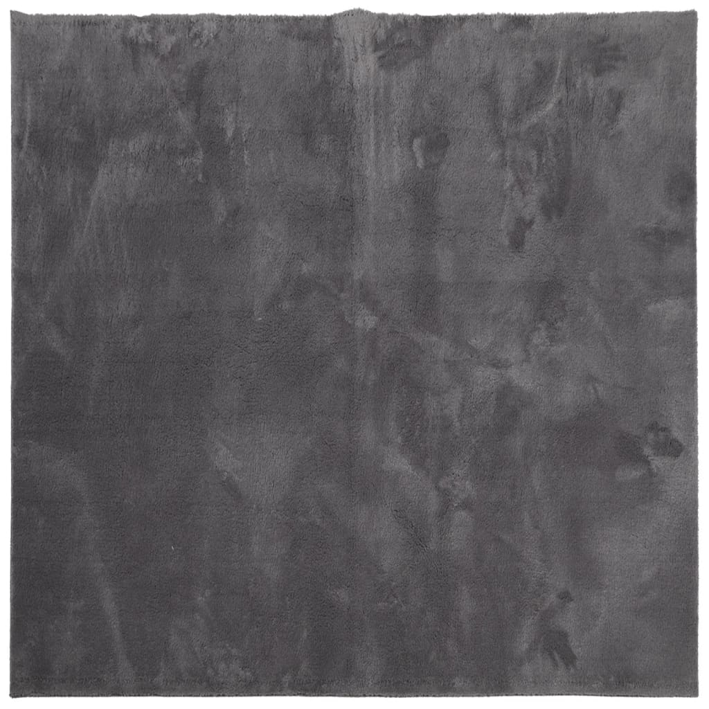 Tepih HUARTE kratkih vlakana mekani i perivi antracit 240x240cm