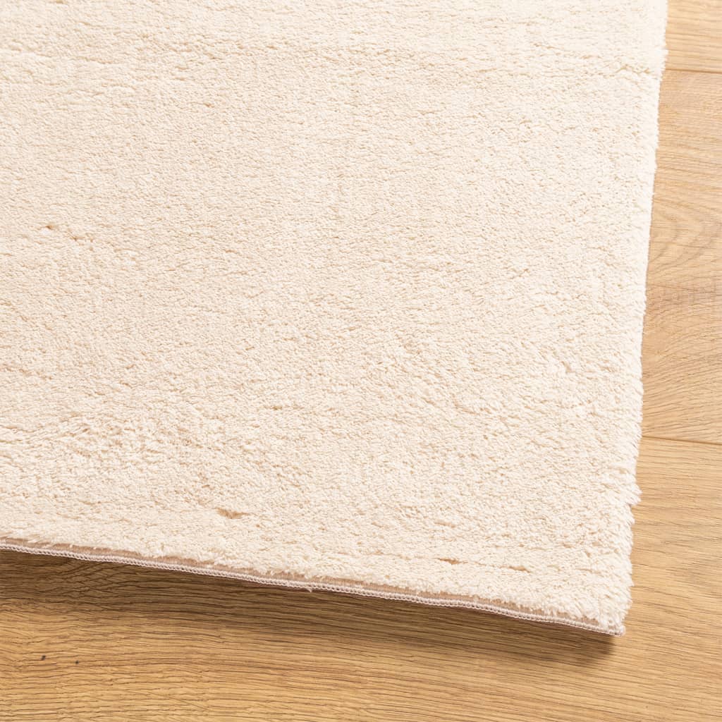 Tepih HUARTE kratkih vlakana mekani i perivi bež 60 x 110 cm