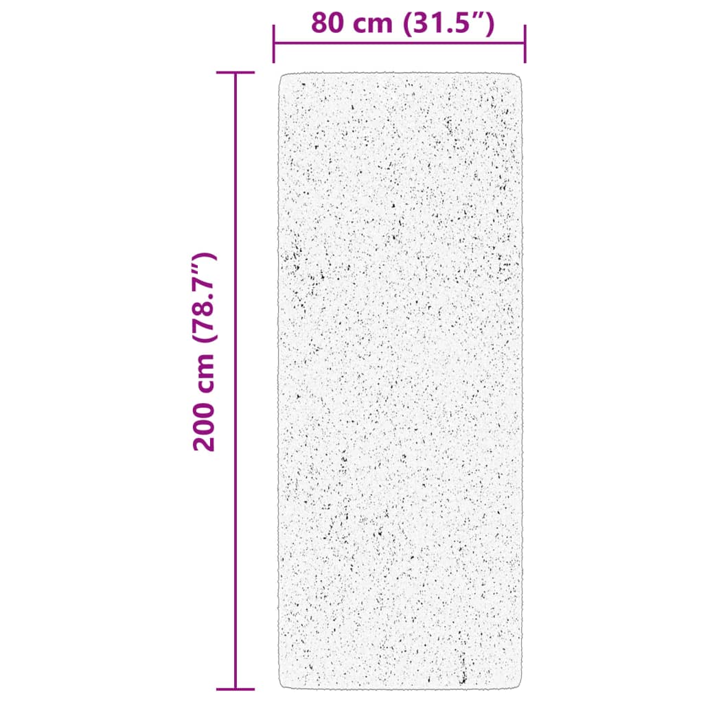 Tepih HUARTE kratkih vlakana mekani i perivi bež 80 x 200 cm