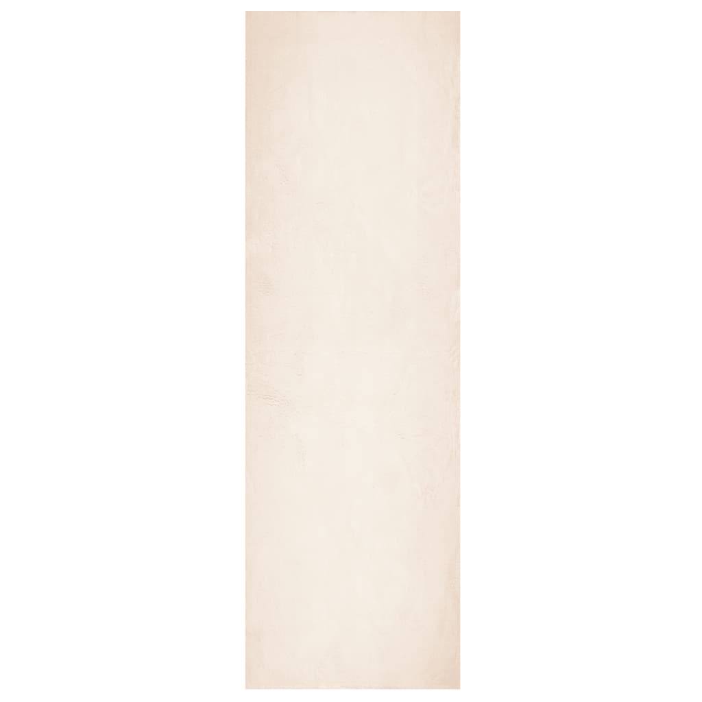 Tepih HUARTE kratkih vlakana mekani i perivi bež 80 x 250 cm