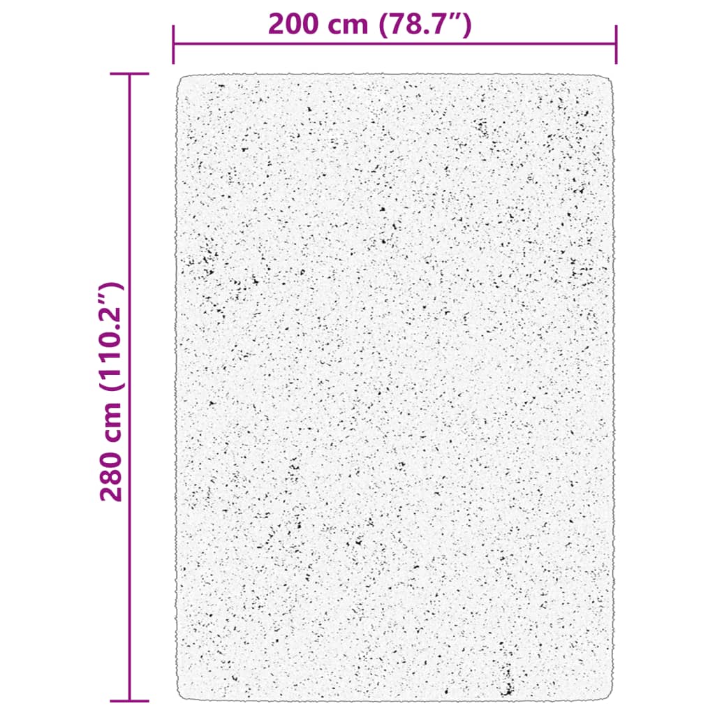 Tepih HUARTE kratkih vlakana mekani i perivi bež 200x280 cm
