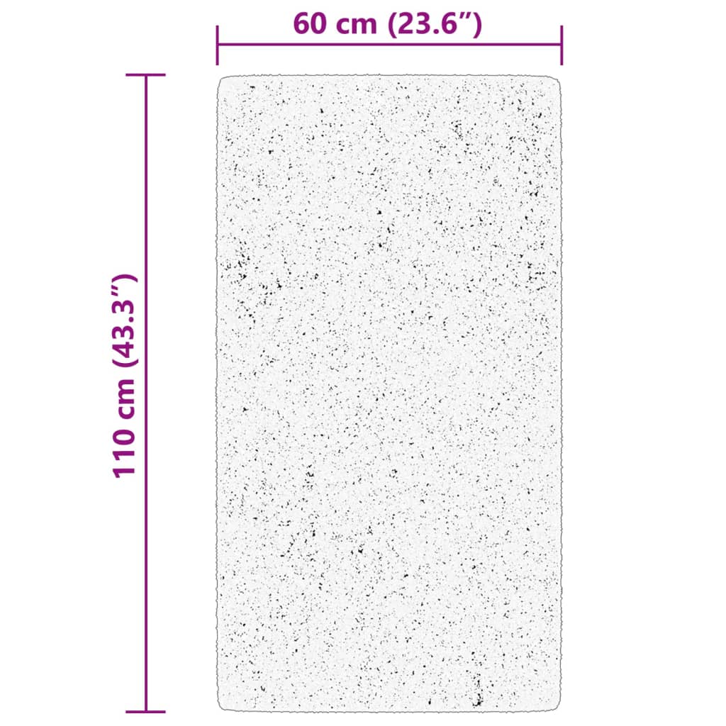 Tepih HUARTE kratkih vlakana mekani i perivi krem 60 x 110 cm