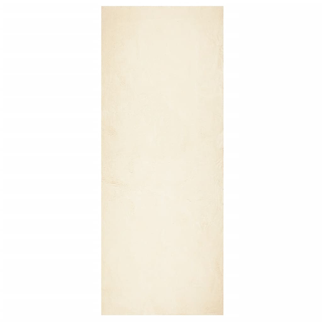 Tepih HUARTE kratkih vlakana mekani i perivi krem 80 x 200 cm