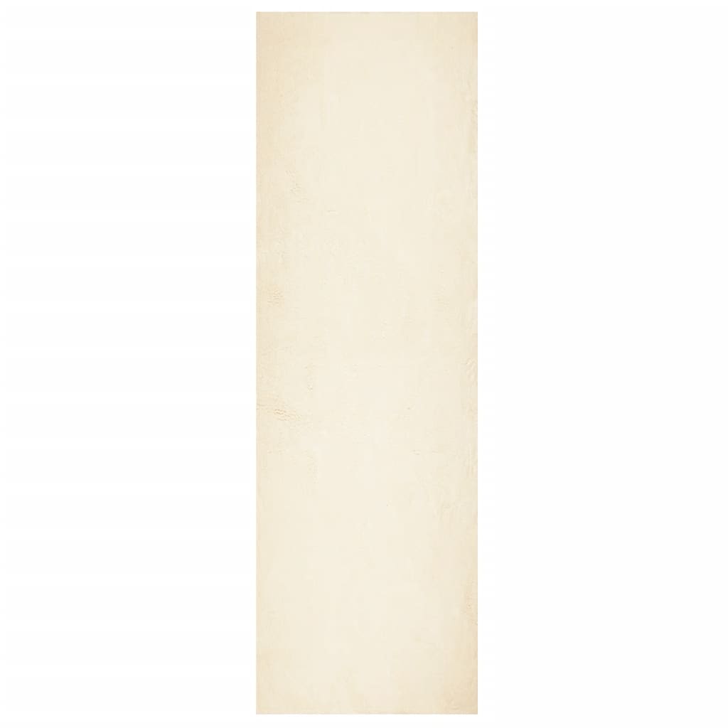 Tepih HUARTE kratkih vlakana mekani i perivi krem 80x250 cm