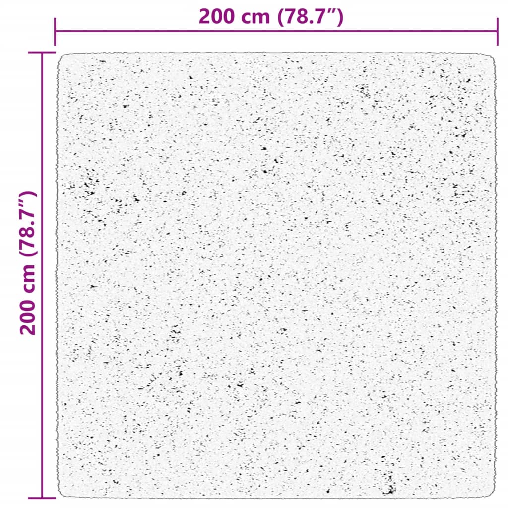 Tepih HUARTE kratkih vlakana mekani i perivi krem 200x200 cm