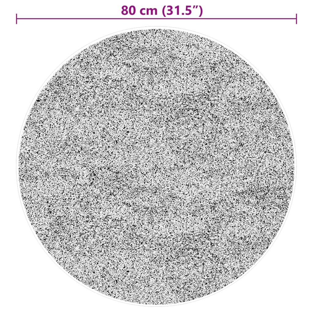 Tepih HUARTE kratkih vlakana mekani i perivi krem Ø 80 cm