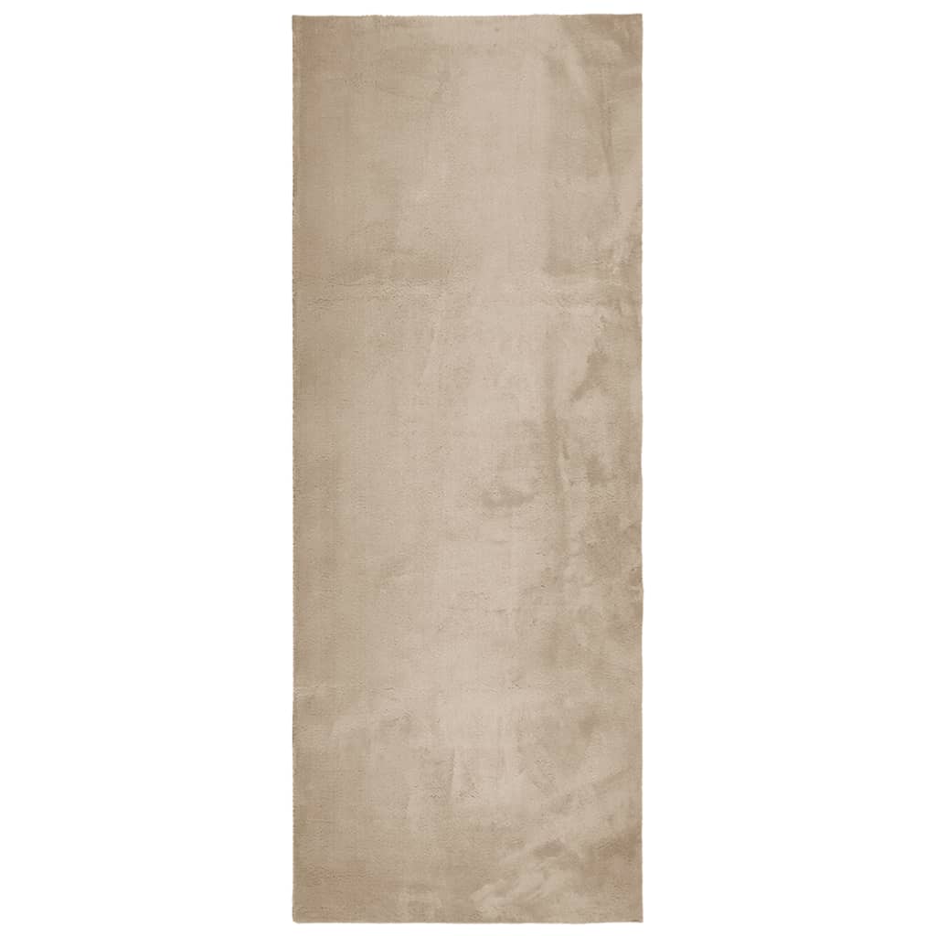 Tepih HUARTE kratka vlakna mek i periv boja pijeska 80x200 cm