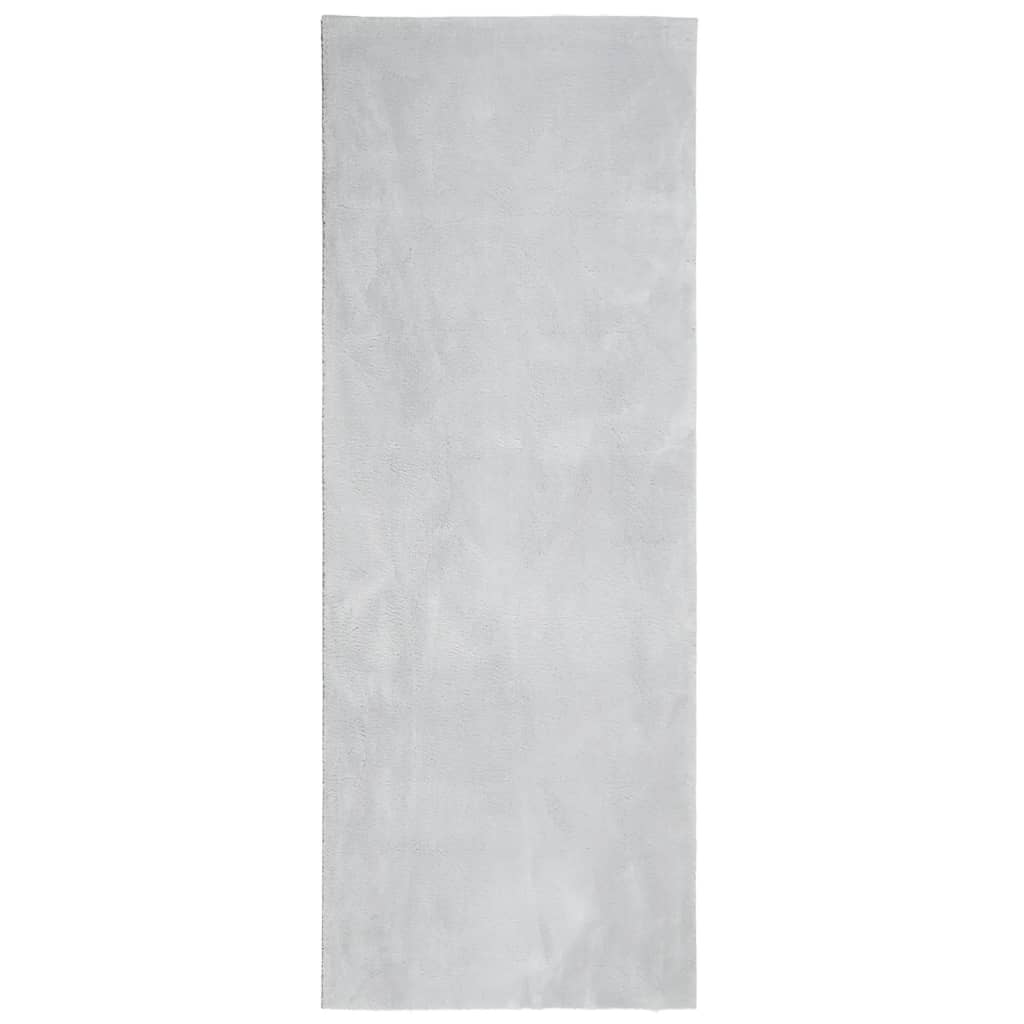 Tepih HUARTE kratkih vlakana mekani i perivi sivi 80x200 cm
