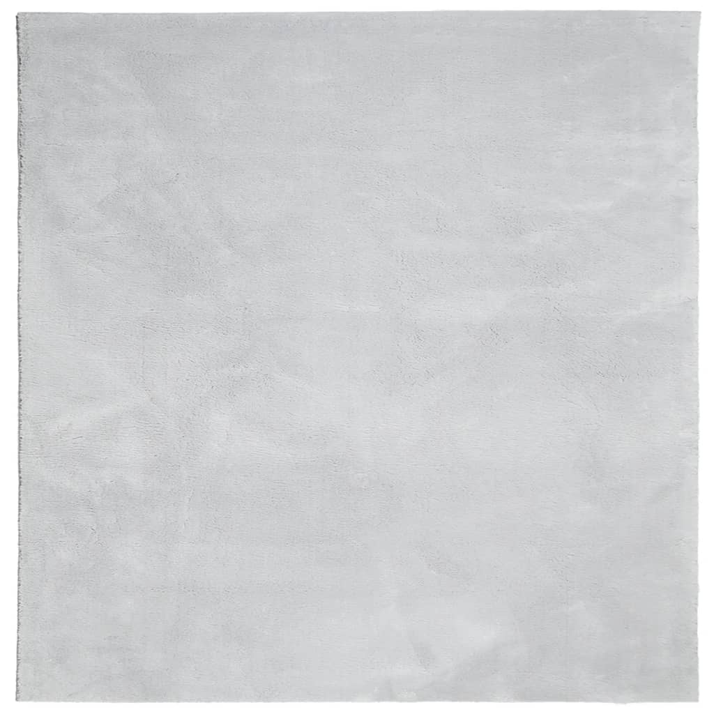 Tepih HUARTE kratkih vlakana mekani i perivi sivi 120x120 cm